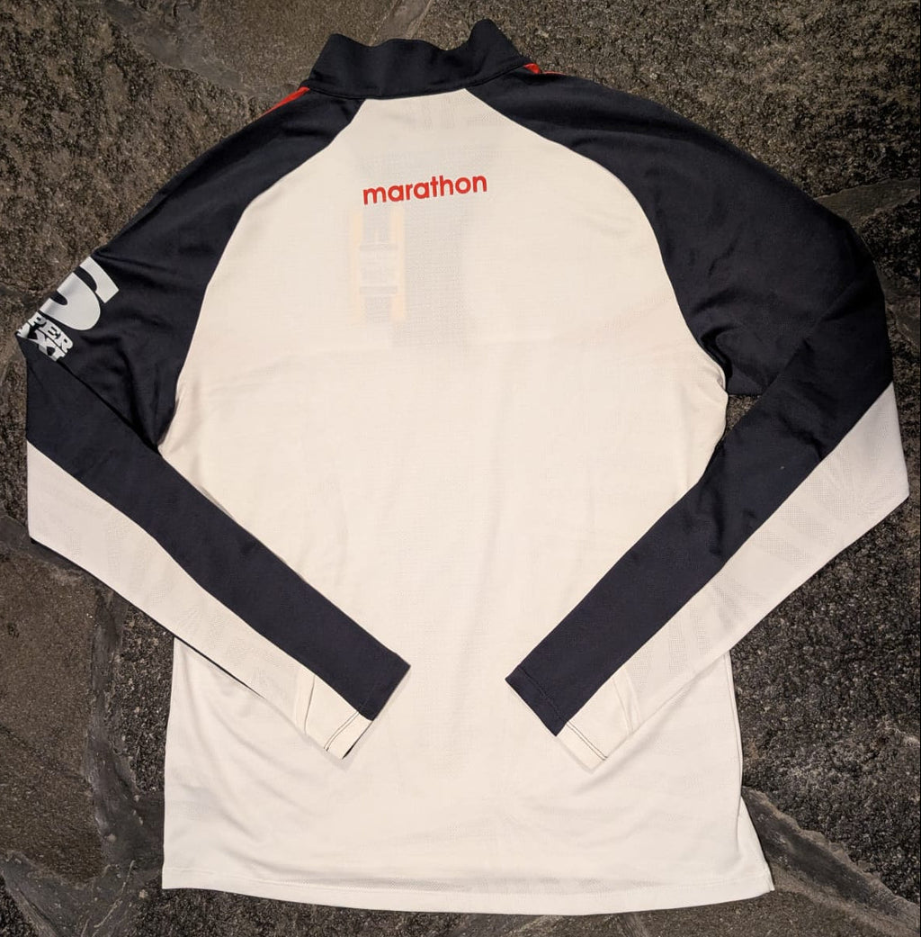 ECUADOR WORLD CUP WHITE TRAINING TOP WITH SPONSORS, SIZE L