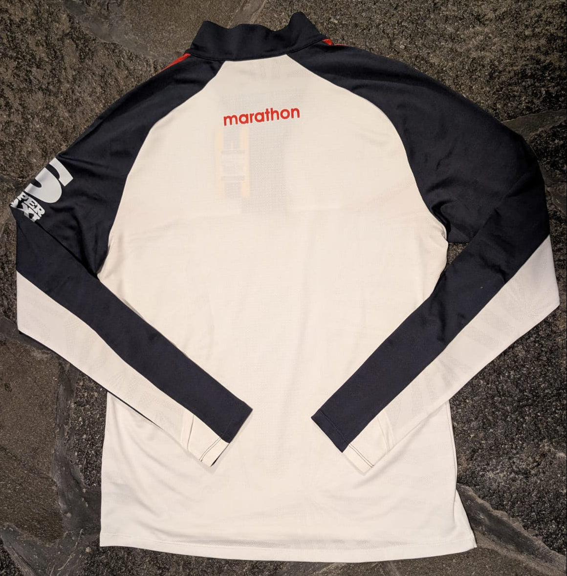 ECUADOR WORLD CUP WHITE TRAINING TOP WITH SPONSORS, SIZE L