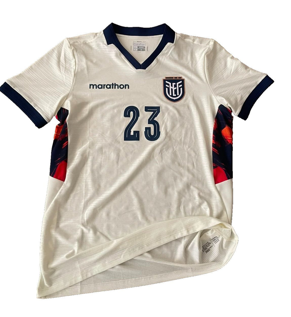 AUTHENTIC ECUADOR 2026 WC MATCH ISSUED THIRD JERSEY #23 CAICEDO, MARATHON, SZ L!
